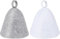 XTUDOU® 4 Stück Sauna MüTze Set, Saunahut, Saunahut Filz, Saunakappe Herren für Sauna, Badezimmer, Spa(Weiß/Grau)