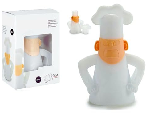 Andinus Limpiador de Microondas con Vapor Angry Chef – Figura Divertida para Limpiar – Regalo Creativo y Original para la Cocina