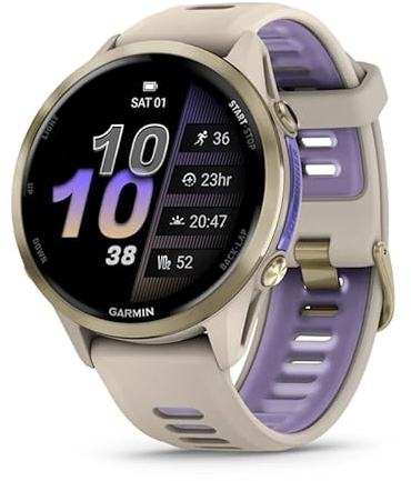 Garmin Forerunner 970 – Indigo-Armband | hochwertige Lauf-Smartwatch mit Amoled-Display und integrierter LED-Taschenlampe | bis zu 15 Tage Akkulaufzeit und Navigationsunterstützung
