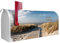 banjado® Amerikanischer Briefkasten - US Mailbox/Letterbox mit Motiv Dünen 51x22x17cm - Postkasten Stahl aus Amerika – Briefkasten amerikanisch weiß pulverbeschichtet