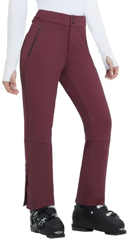 baleaf Skihose Damen Wasserdicht Softshellhose Gefüttert Thermohose Winter Warm Outdoorhose Snowboardhose Skifahren mit Taschens Blau XS