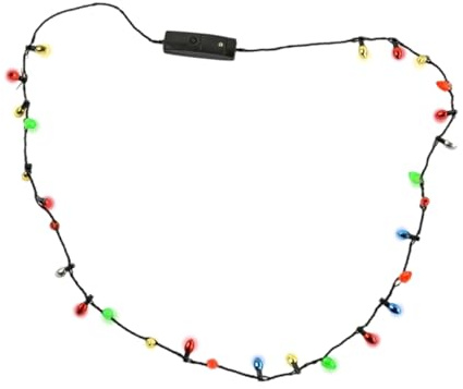 Generisch Christmas LED Halskette | LED Glühbirnen Ketten | Festliche Accessoires Für Kinder Männer Frauen Feier Bühnenauftritt Theater Hochzeit Familienfeier