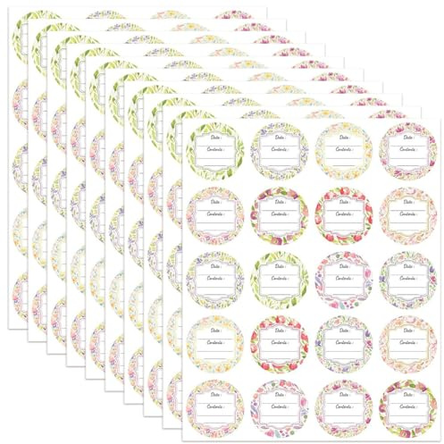 200 Pièces Étiquettes Épices Français Rondes, Etiquettes Autocollantes Personnalisées Pour Bocaux Cuisine, Étanches et Lisibles
