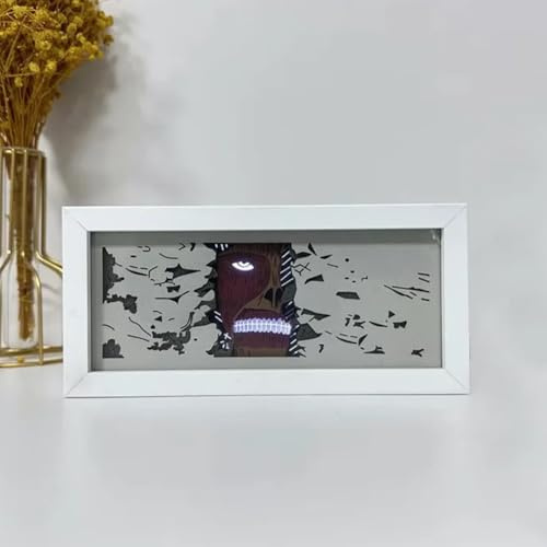 Zhongkaihua Eren Jaeger/Levi LED-Lampe, Anime-Leuchtbox, Zoe Hans Figur, Kunst, Papierschnitt, Tischlampen, Rahmen, Schreibtischdekoration, Geschenke