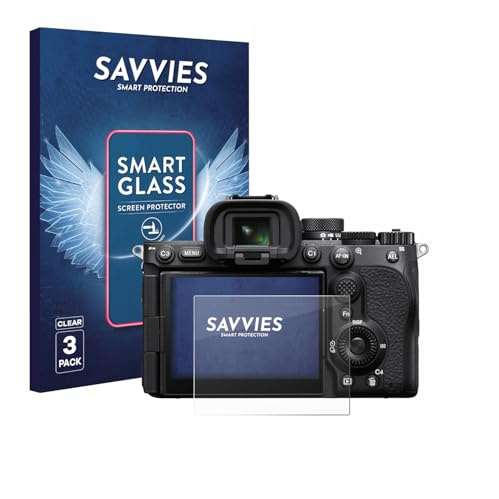 Savvies Schutzglas für Sony Alpha 7 V (ILCE-7M5) | 3 Stück Transparenter Displayschutz Made in Germany Panzer Schutz Glas 9H Schutzfolie HD Klar Blasenfrei Einfache Montage