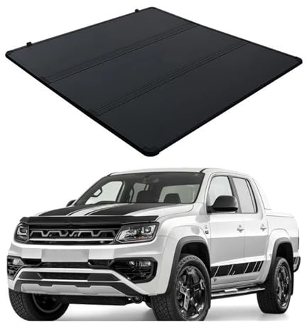 Wnfmjqe Kofferraumabdeckung Deckel Für Laderaumabdeckung Für VW Für Amarok 2010 2011 2012 2013 2014 2015-2016 Pickup Truck Aluminiumlegierung Gepäckraumabdeckung