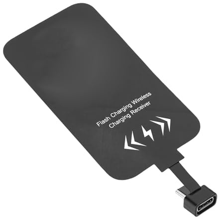 OPPWONG Adattatore Ricevitore di Ricarica Wireless, Modulo Caricabatterie USB Tipo C Ultra Sottile, Adattatori Bobina Rivestita in Ti con Ricarica Rapida 10 W, Ideale per Telefoni USB C