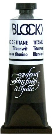 Blockx Peinture à l'huile blanche titane, tube de 35 ml