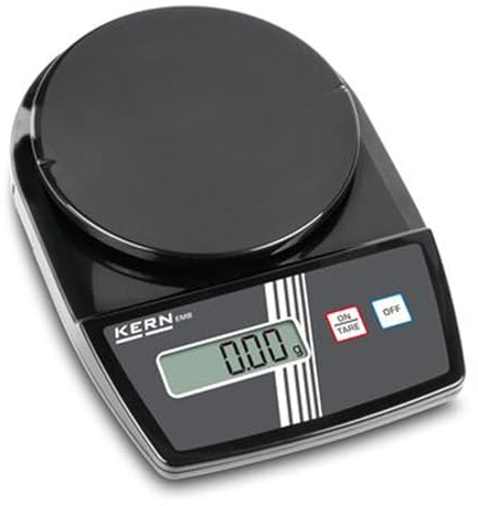 KERN Einsteiger-Laborwaage mit Enormen Wägeleistungen, Schwarz, 500g Wiegebereich, 0.1g Ablesbarkeit