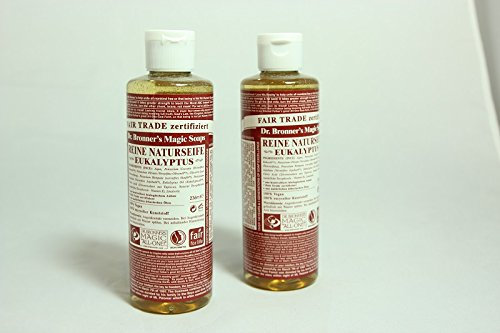 Dr. Bronner's Liquid Soap Eucalyptus, Flüssigseife Eukalyptus 236 ml 2er SET
