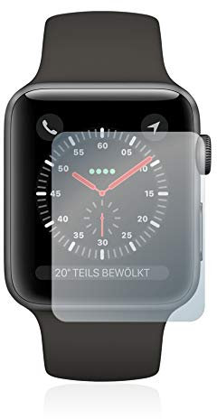 brotect Protection d'Écran Verre Hybride Compatible avec Apple Watch Series 3 (38 mm) Film Protecteur Vitre 9H [Anti-Rayures, Transparent]
