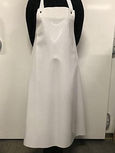 Aprotex Profi Gummi Schürze 105 cm, Metzger,Ledolin,Dagelin,weiß, extra gute Qualität