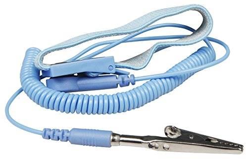 MC Power - Antistatik ESD Erdungsarmband | Verstellbares Armband mit Zuleitung | Schutz vor elektrostatischer Entladung für Elektronik, PC-Reparatur, Löten