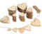 ToBeIT Herz Holz Scheiben 100 Stücke Holzanhänger Herz mit 10 Meter juteschnur - holzherzen für Tischdeko,Hochzeitdeko Streudeko DIY Handwerk Verzierungen Naturholzscheiben (100pcs/30-80mm)