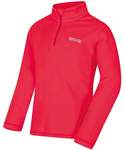 Regatta Pile Leggero con Mezza Zip 'Hot Shot II Bambini, Rosso, 9-10 Anni