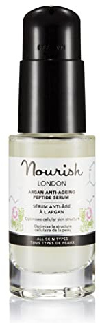 Nourish Argan & Kale Anti-Ageing Peptide Serum 30 ml | Anti-Ageing Face Serum | Contains Peptides & Hyaluronic Acid | Collagen Boosting | 100% Vegan | Cruelty-Free