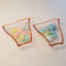 Walth Glas 2er Set Winx Orange Servierschalen Snackschale Dessertschale Schale