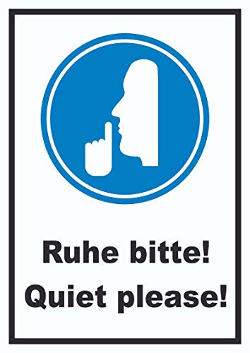 HB-Druck Ruhe Bitte Quiet Please Schild A4 Rückseite selbstklebend