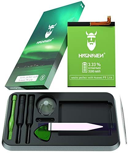 Hagnaven® Batterie Li-polymère pour Huawei P9 Lite | Outils Inclus | 3100 mAh | LA Plus PERFORMANTE Batterie de Remplacément | Puissance Incroyable du Grand Nord |