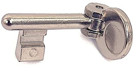 effedielle® Chiave AGB con testa pieghevole per porte scorrevoli per serrature AGB cifratura n. 07, finitura nichelata