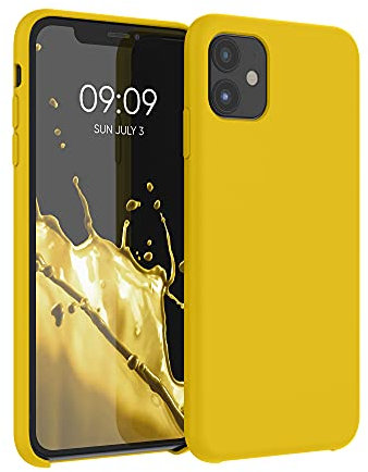 kwmobile Case Compatible with Apple iPhone 11 Case - TPU Silicone Phone Cover with Soft Finish - Honey Yellow