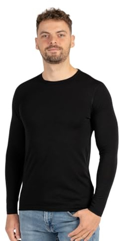 menique Herren 100% Merinowolle Langarmshirt, Slim Fit Thermo-Baselayer | Atmungsaktiv und geruchsresistent, körpernahes Unterhemd für Wandern Ski Outdoor Sport, weich und temperaturregulierend