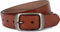 styleBREAKER Unisex Leder Gürtel Unifarben mit glänzender Oberfläche und gebürsteter Schnalle, kürzbar 03010104, Größe:95cm, Farbe:Cognac