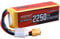 SUNPADOW 4S Lipo Akku 14,8 V 25 C 2250 mAh mit XT60 Stecker für RC Flugzeug Quadcopter Hubschrauber Drohne Quadcopter FPV Modell Racing Hobby