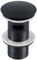 Wasserrhythm Bonde de lavabo à fente noire mate pour lavabo de salle de bain avec trop-plein à ressort 1/4 BSPP norme britannique
