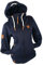 VIN TE Damen Sweat Jacke Kapuze Hoodie Fleece Übergangsjacke meliert oder unifarben S M L XL 2XL 3XL (Blau-Uni1739, S)