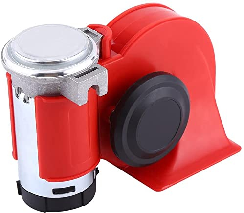 Tiardey 12V Car Air Horn Trompeta de doble tono Super Loud Snail Bomba eléctrica Sirena para cualquier automóvil Camión Camión SUV Barco Motocicleta Autobuses