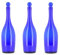 BELLEROFONTE Botellas de cristal azul para agua solarizada 750 ml con tapón a presión con junta (3)