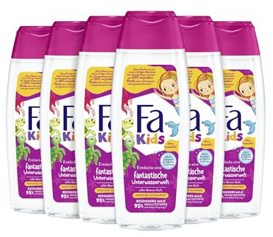 FA Duschgel & Shampoo Kids fantastische Unterwasserwelt süßer Beeren-Duft, 6er Pack (6x 250 ml)