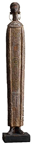 SM SunniMix Skulptur Afrika Frau Deko, Afrikanische Statue Afrikanische Deko Figuren, Afrikanische Deko Frauenfigur Mädchen Figur Statue Dekor für Zuhause Handwerk Puppen Ornamente - Stil A