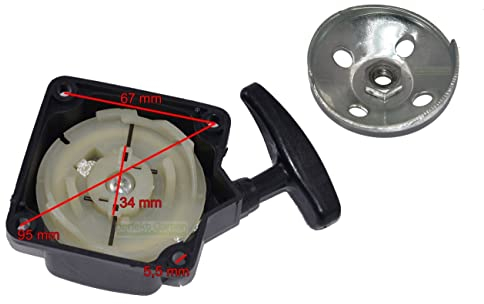 Seilzugstarter + Mitnehmer kompatibel mit 43 ccm - 52 ccm Motorsense Heckenshere Multitool