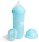 Herobility Biberon double anti-coliques | Biberon primé Hero | Tétine douce comme une tétine, couvercle et filet faciles à mélanger | 340 ml - Bleu