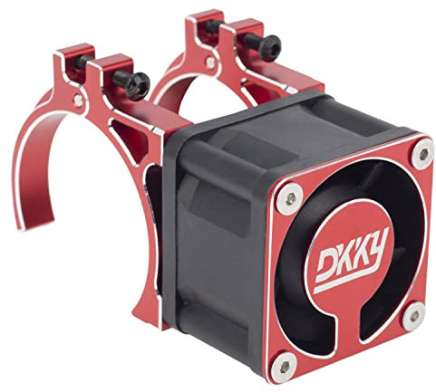 DKKY RC Motor Cooling Fan Heatsink 40-43mm - 21000 RPM for 1/10-1/8-1/5 RC Brushed/Brushless Motors 4274/4068/4268 & ARRMA Axial Motor, Red