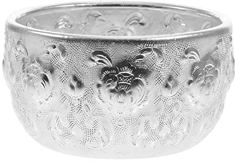 Cabilock 1stk Handgeschnitzte Schale Servierschüsseln Aus Metall Salatschüssel Getreide Schüssel Prep Schalen Kochen Schalen Pasta Haushaltswaren Zinn-aluminium-legierung Rostfreier Stahl