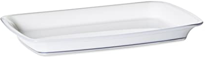 Omada Design plano de servir grande, rectangular, de acrílico irrompible, 34,5 x 23,5 x 3,5 x 3,5 cm, fabricado en Italia, línea Square