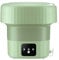 Mini Washing Machine Portable 6L, Folding Durable 12V Laundry Machine with Drain Basket, Underwear Socks Washing Machine 3 Speed Timing, Electric Clothes Washing Bucke for Travel Home Dorm (Green)