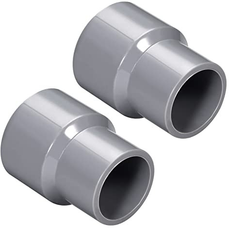 QUARKZMAN 32mm x 25mm PVC Réduction Couplage x 2 PCS DWV Tuyau Raccord Couplage Connecteurs pour Bâtiment Irrigation Plomberie Installation, [Gris]