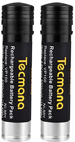 2Pack Tecmana 3.6V 4000mAh VP100 Battery Compatible with Black & Decker Versapak VP100 VP130 VP100C VP105 VP105C VP110 VP110C VP143