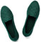 Puxowe Damen Ballerina Flache Schuhe Runde Zehe Strick Kleid Schuhe Niedriger Keil Slip On Ballerina Walking Flats für Frauen Bequem 38 EU Green