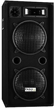 Ibiza Sound STAR210 - Enceinte Sono 1000W PMPO 2X 10''-25cm Noire