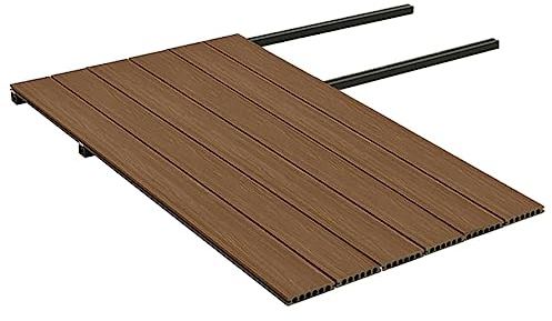 Festnight WPC Terrassendielen Komplettset,Terrassendielen Kunststoff mit Zubehör 15 m² 4 m Braun und Grau,Wpc Zaun,Terrassen Unterkonstruktion,für Terrassen, Balkone oder Bereiche neben Pool