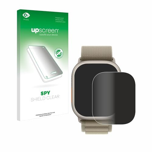 upscreen Anti-Spy Blickschutzfolie für Apple Watch Ultra 2 (49 mm) Made in Germany, Privacy Screen Displayschutz-Folie [Sichtschutz, Blaulichtfilter]