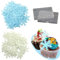 100PCS Essbare Schneeflocken Tortendeko,Schneeflocken Kuchen Dekorationen,Schloss Schneeflocke Tortendeko,für Winter Thema Geburtstag Party Kuchen(Blau+Weiß)