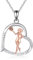 DAYLINLOVE Tennis Kette 925 Sterling Silber Schläger Anhänger Halskette - Inspirierender Schmuck Sport Geschenke für Damen Mädchen Tennisspieler und Liebhaber