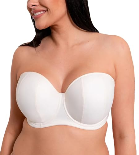 Curvy Kate Damen Luxe Trägerloser BH, Pearl Ivory, 70K