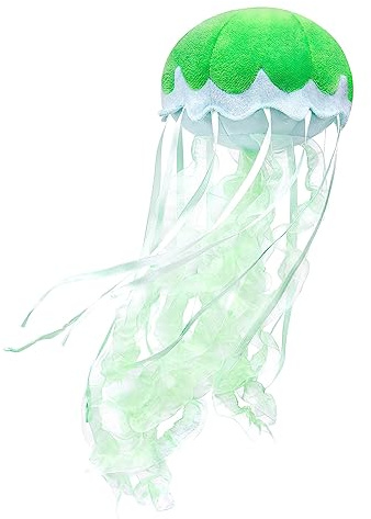 lilizzhoumax Grüne Qualle Plüschtier 15 cm, realistisch gestaltetes weiches Qualle-Kuscheltier zum Spielen, Sammeln und Verschenken